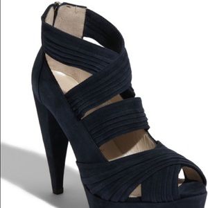 Bruno Magli 'Amone' Blue Suede Platform 37.5